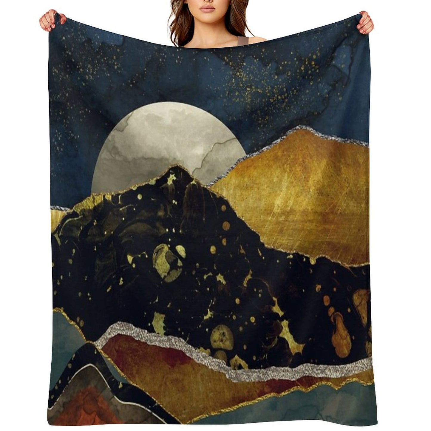Bronze Night Throw Blanket