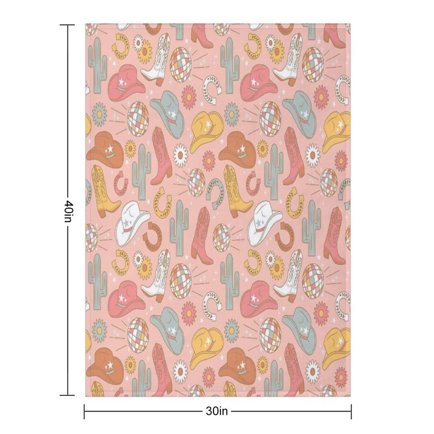 Disco Cowgirl Throw Blanket