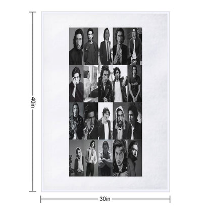 Gift For Men Adam Special Present Driver Collage Vintage Photograp Throw Blanket