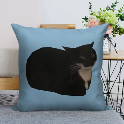 Maxwell The Cat Linen Throw Pillow Cover