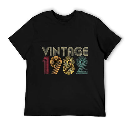 Happy Birthday 40th 40 Years Old Vintage Gift Men Women 1982  Odor-resistant T-Shirt
