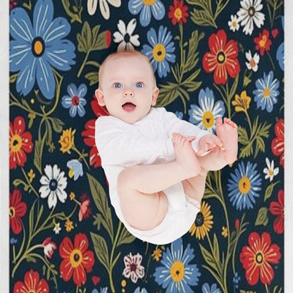 Floral Pattern 3 Throw Blanket