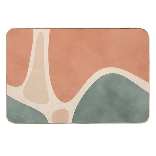 Earth Tones Shapes Bath Mat