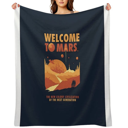 Welcome to Mars Throw Blanket