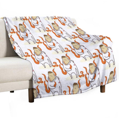 Astronaut - Alien Takeover Throw Blanket