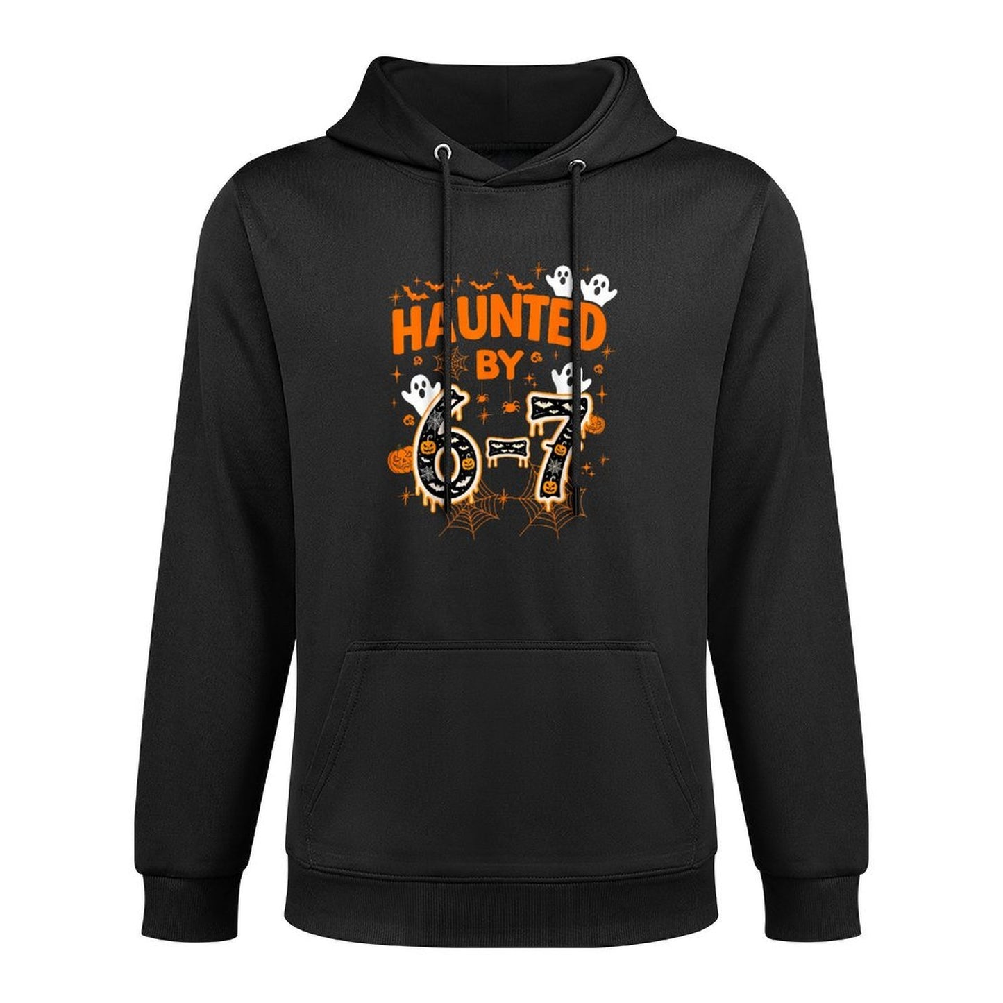 Haunted by 67 Funny Six Seven Meme Spooky Ghost Halloween Shape Retention Hoodie