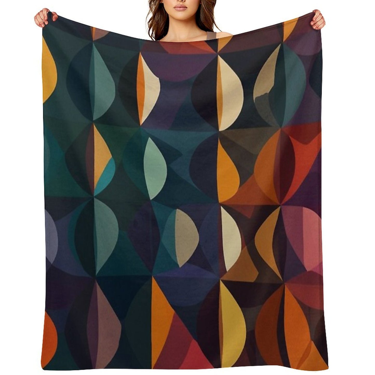 Colorful Circles Pattern Throw Blanket
