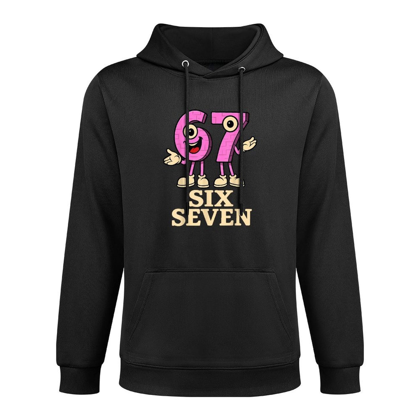 Pink 67 Six Seven 6-7 - Funny Italian Brainrot Kids Gaming Relaxed Fit Hoodie