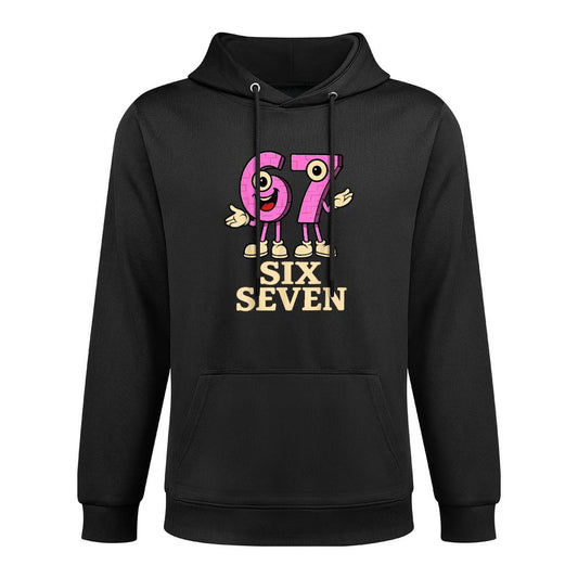 Pink 67 Six Seven 6-7 - Funny Italian Brainrot Kids Gaming Relaxed Fit Hoodie