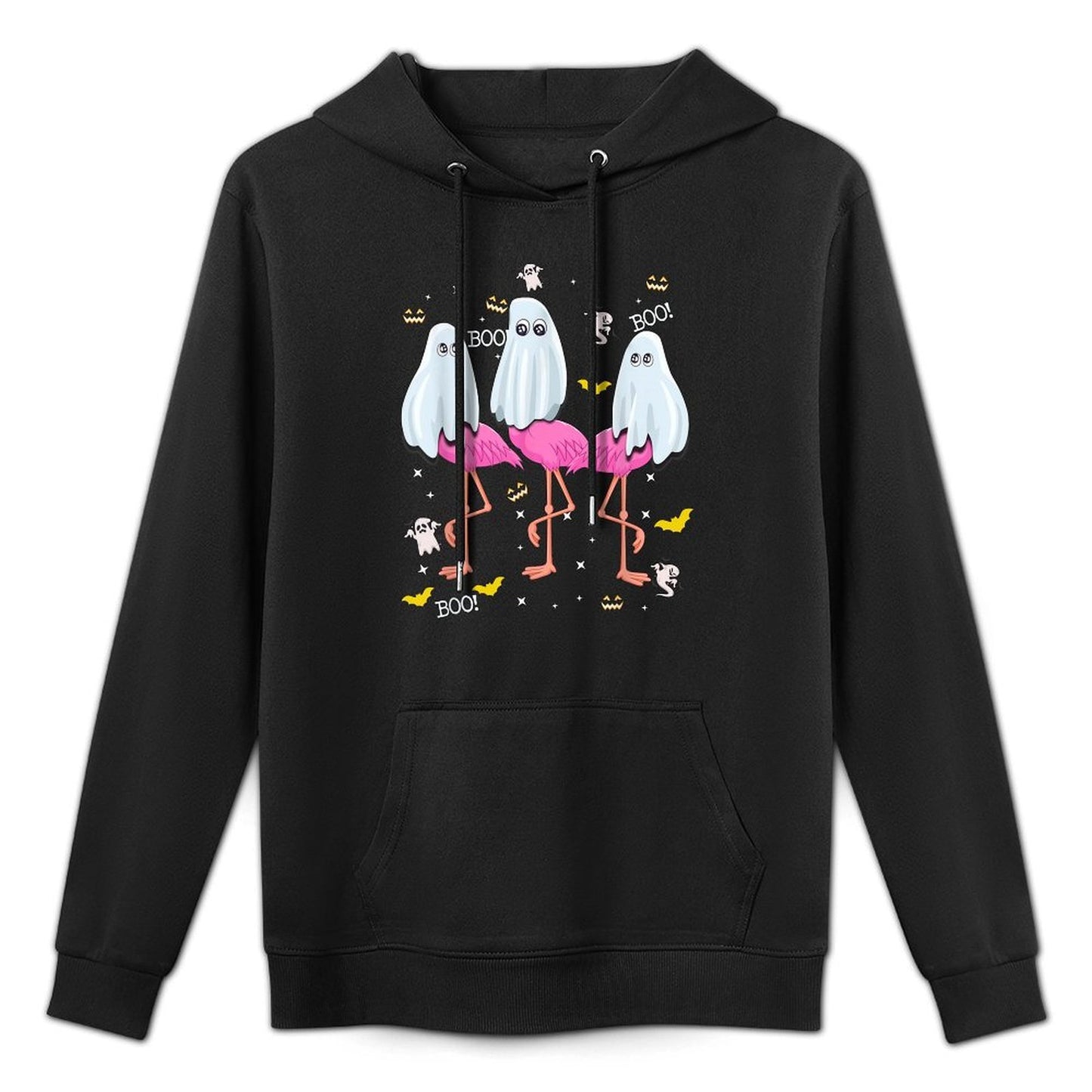 Funny Flamingo Boo Halloween Party Unisex Design Hoodie