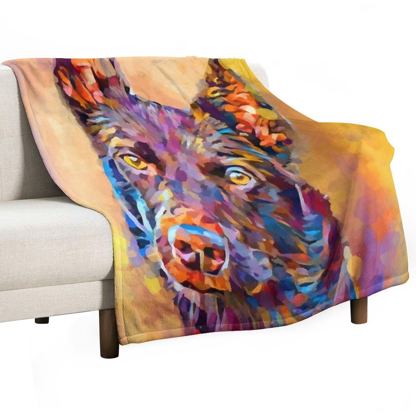 Kelpie Throw Blanket