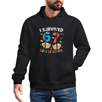 I Survived 67 Days of School Funny Six Seven 6 7 Meme Z Gen Versatile Streetwear Hoodie