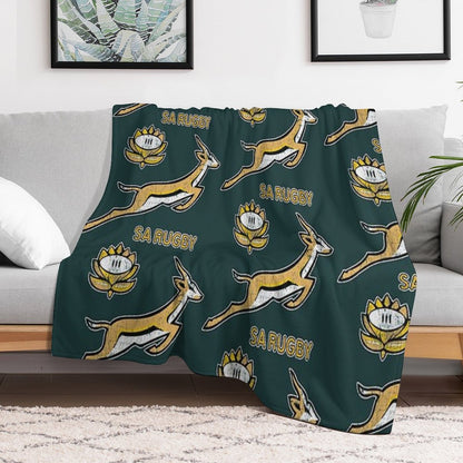 SA Rugby - Vintage Springbok Logo Throw Blanket