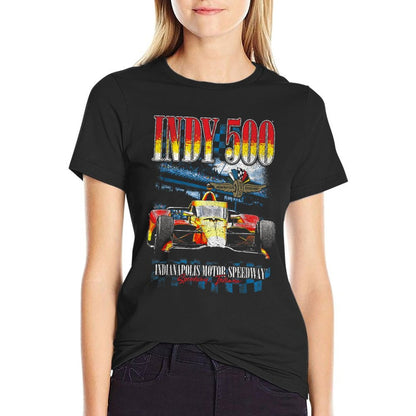 Indy 500 Indianapolis Motor Speedway Distressed Retro Poster  Versatile T-Shirt