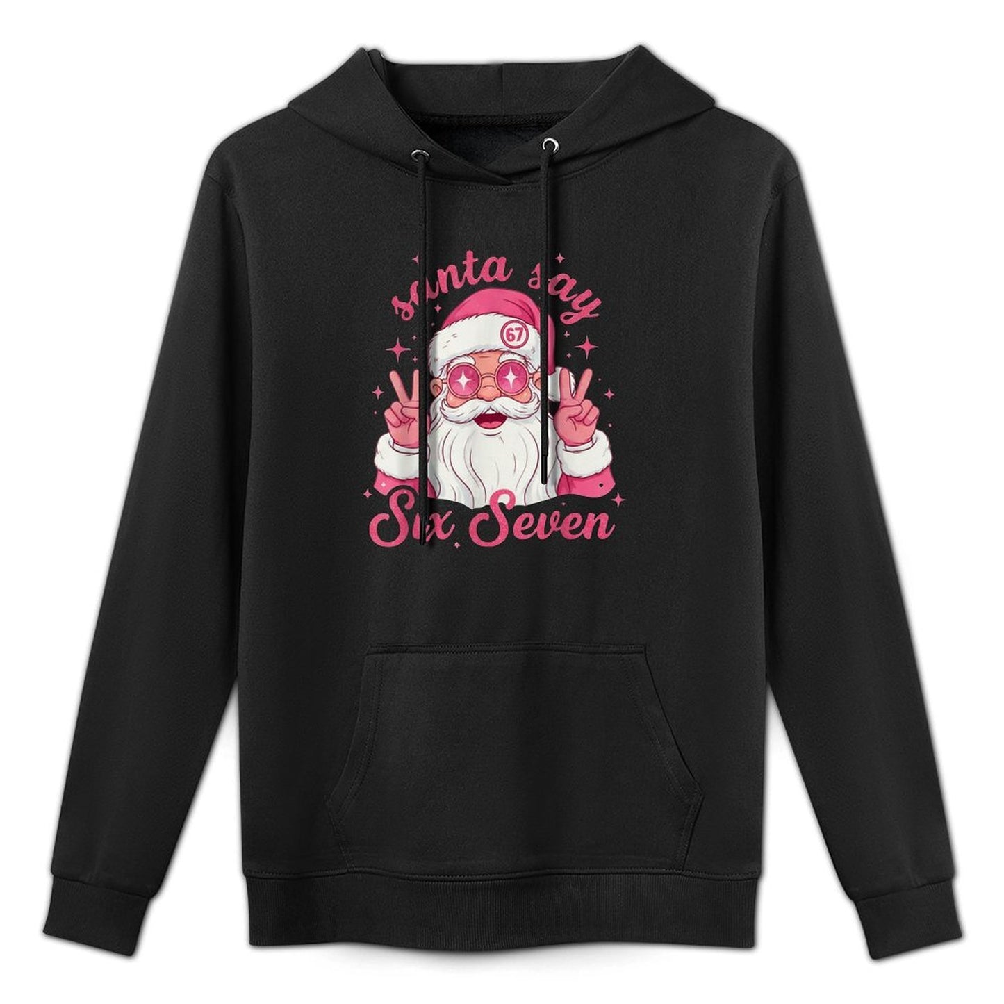 67 Christmas Funny Six Seven Meme Santa Say Six Seven Pilling-Resistant Hoodie