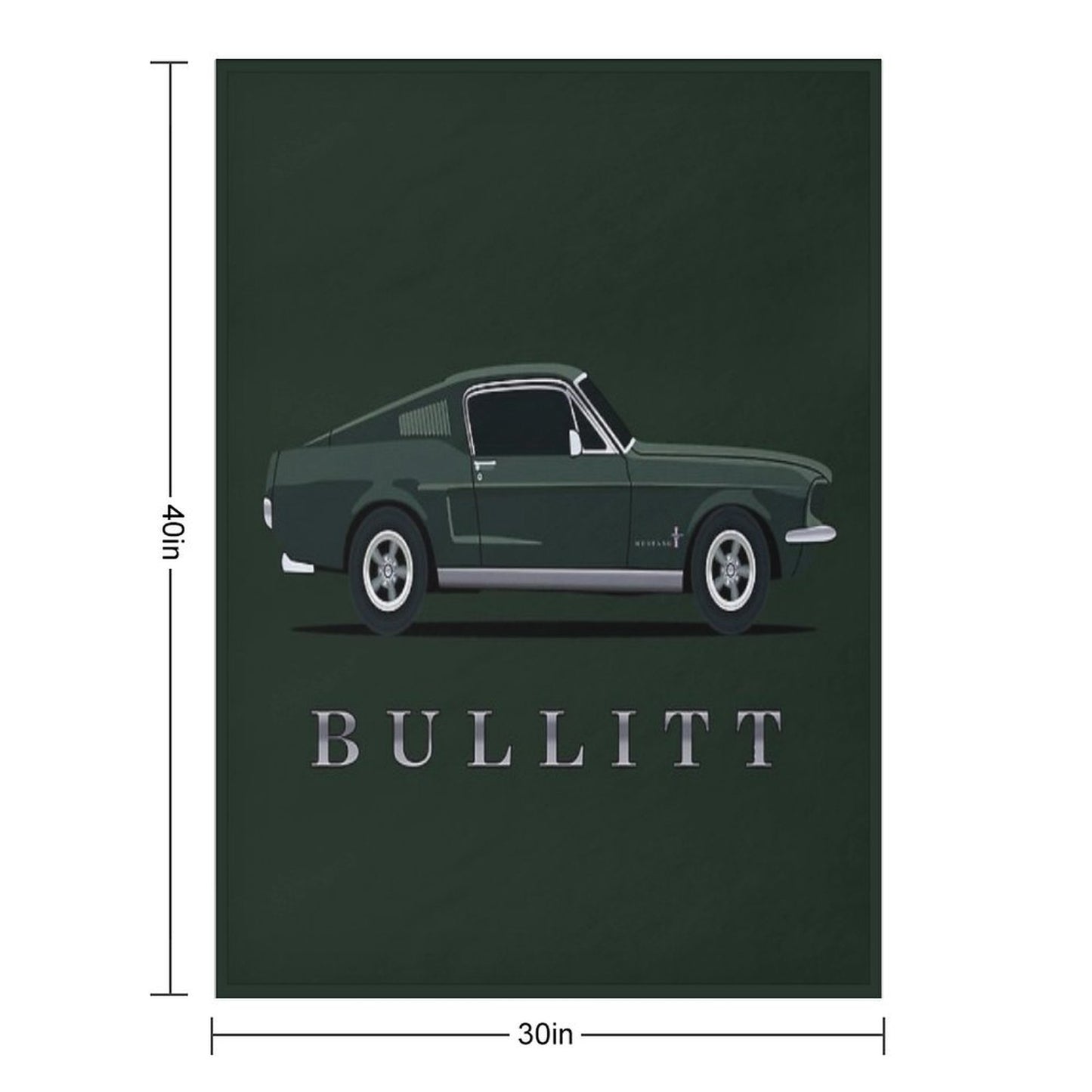 Mustang Bullitt Throw Blanket
