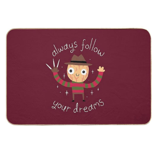 Always Follow Your Dreams  Pet-Safe Bath Mat