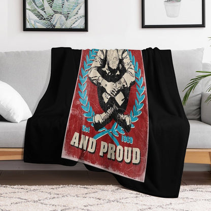 Skinhead And Proud Throw Blanket