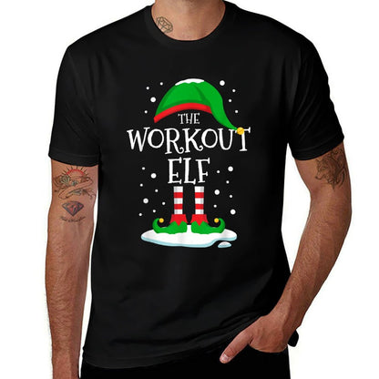 The Workout Elf Christmas Family Matching Xmas Group Funny  Fade-proof Color T-Shirt