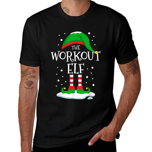 The Workout Elf Christmas Family Matching Xmas Group Funny  Fade-proof Color T-Shirt