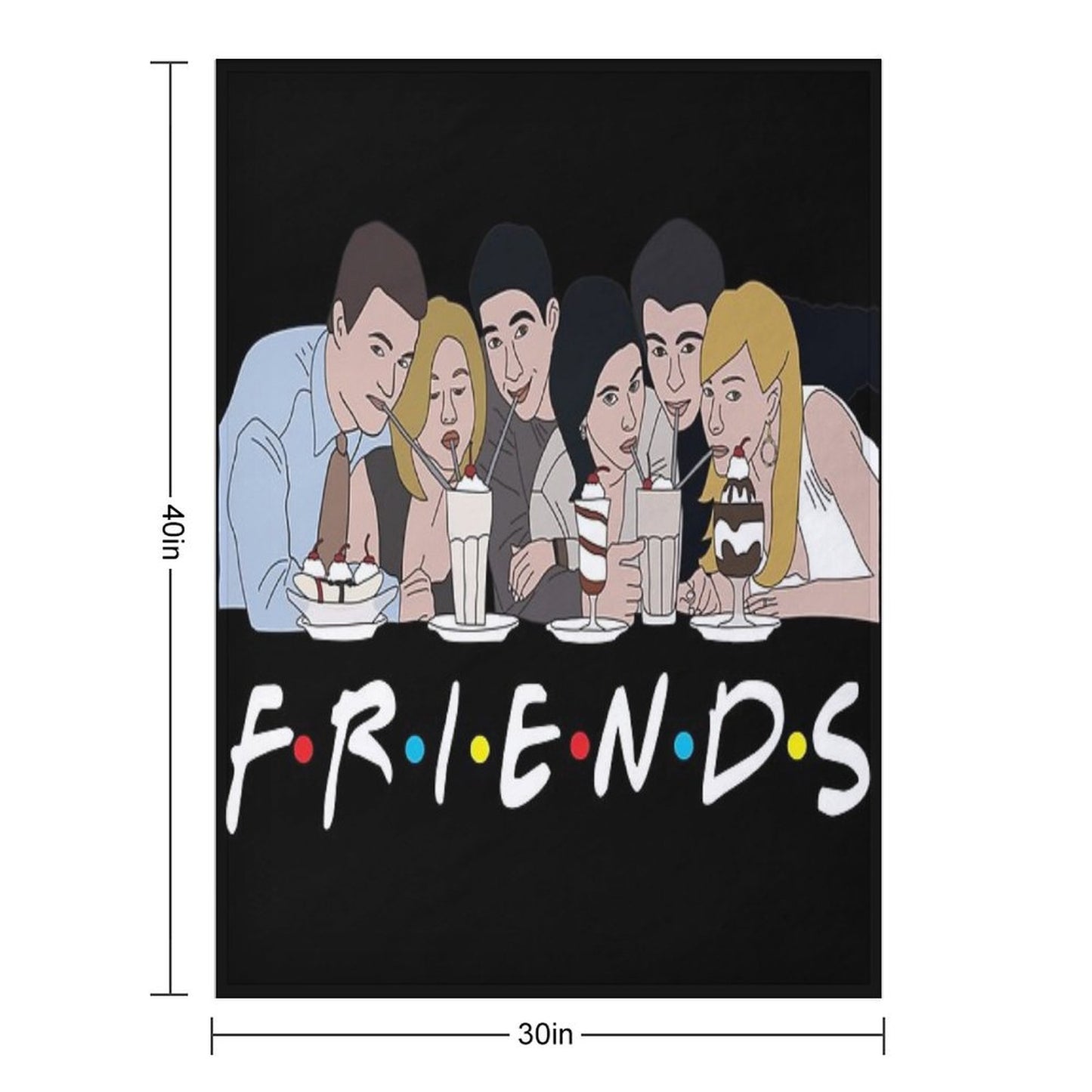 Friends Milkshake Throw Blanket