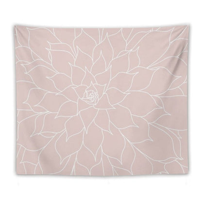 Blush Pink Succulent Tapestry