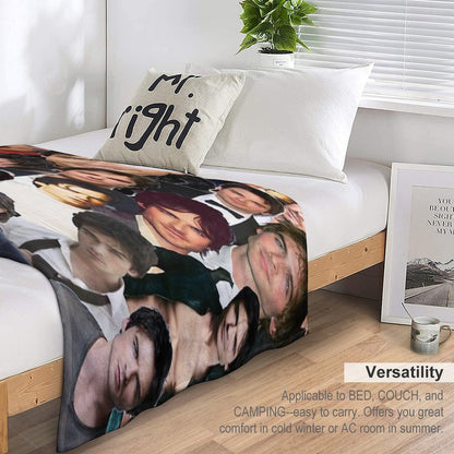 Ian Somerhalder Photo Collage Throw Blanket
