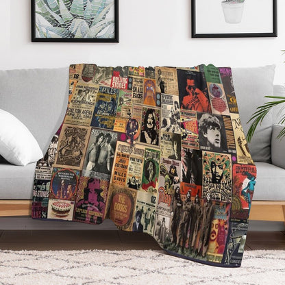 Rock N' Roll Stories Throw Blanket