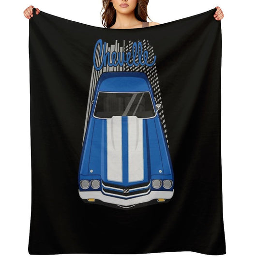 Chevrolet Chevelle SS 1970 - Fathom Blue Throw Blanket