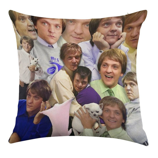 THE MANY MOODS OF MR G Linen Throw Pillow Cover
