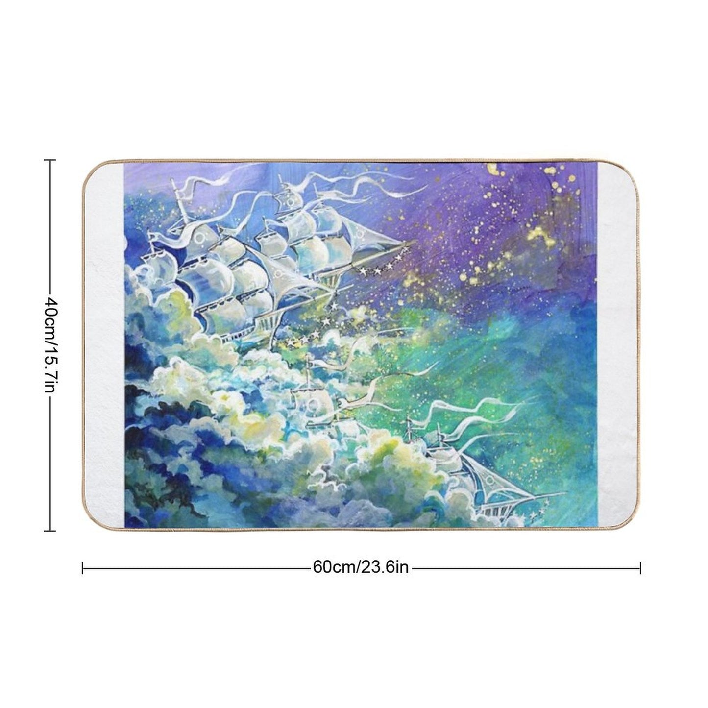 Cloud Ships Bath Mat