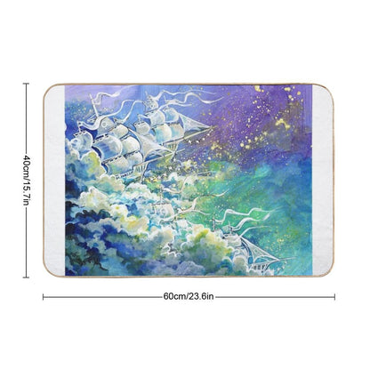 Cloud Ships Bath Mat