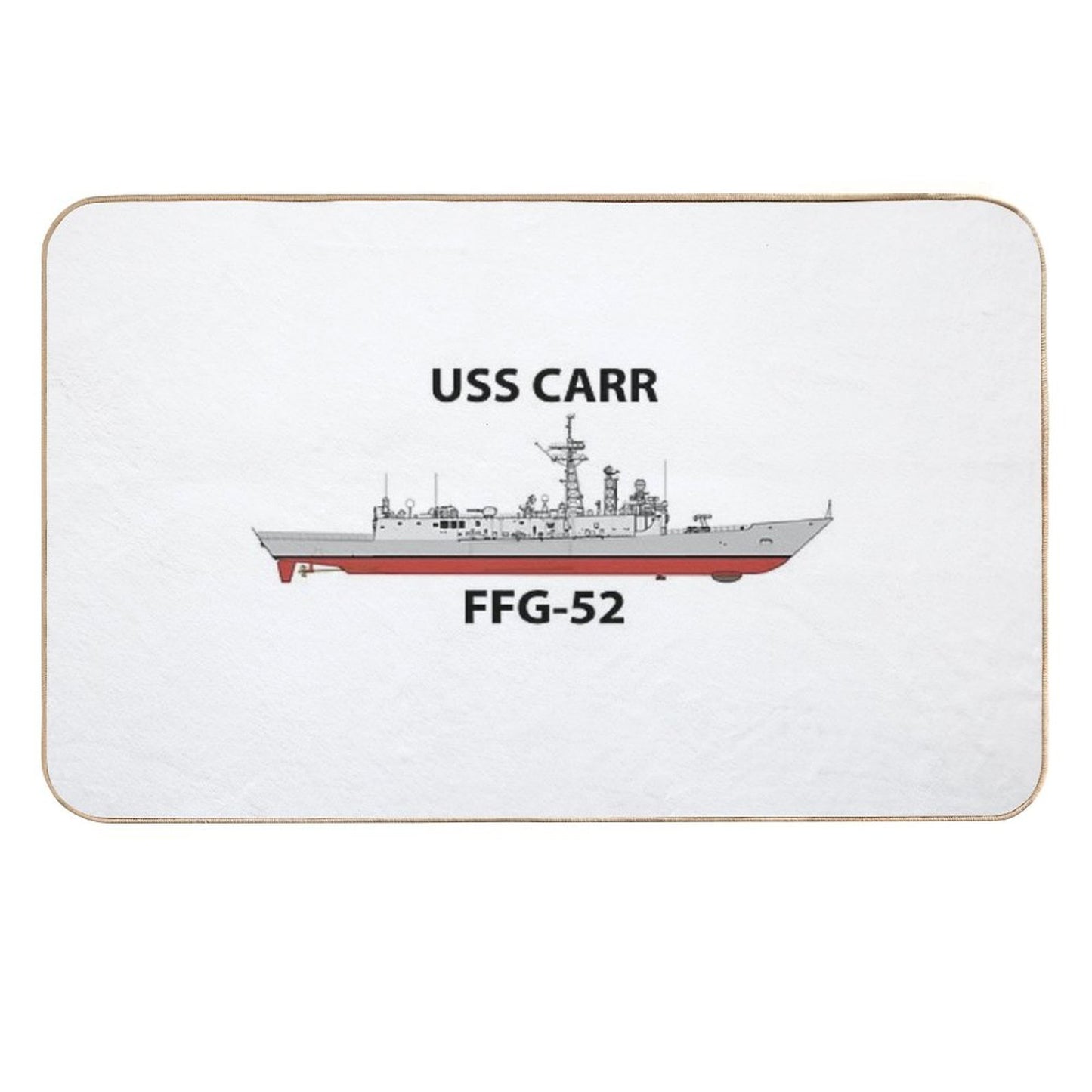 USS CARR - FFG-52 - OLIVER HAZARD PERRY CLASS  Pet-Safe Bath Mat