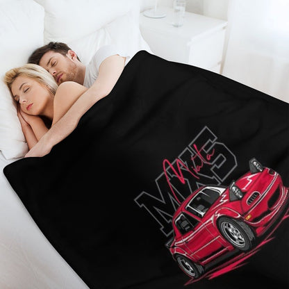 Red Mazda MX5 Miata Throw Blanket