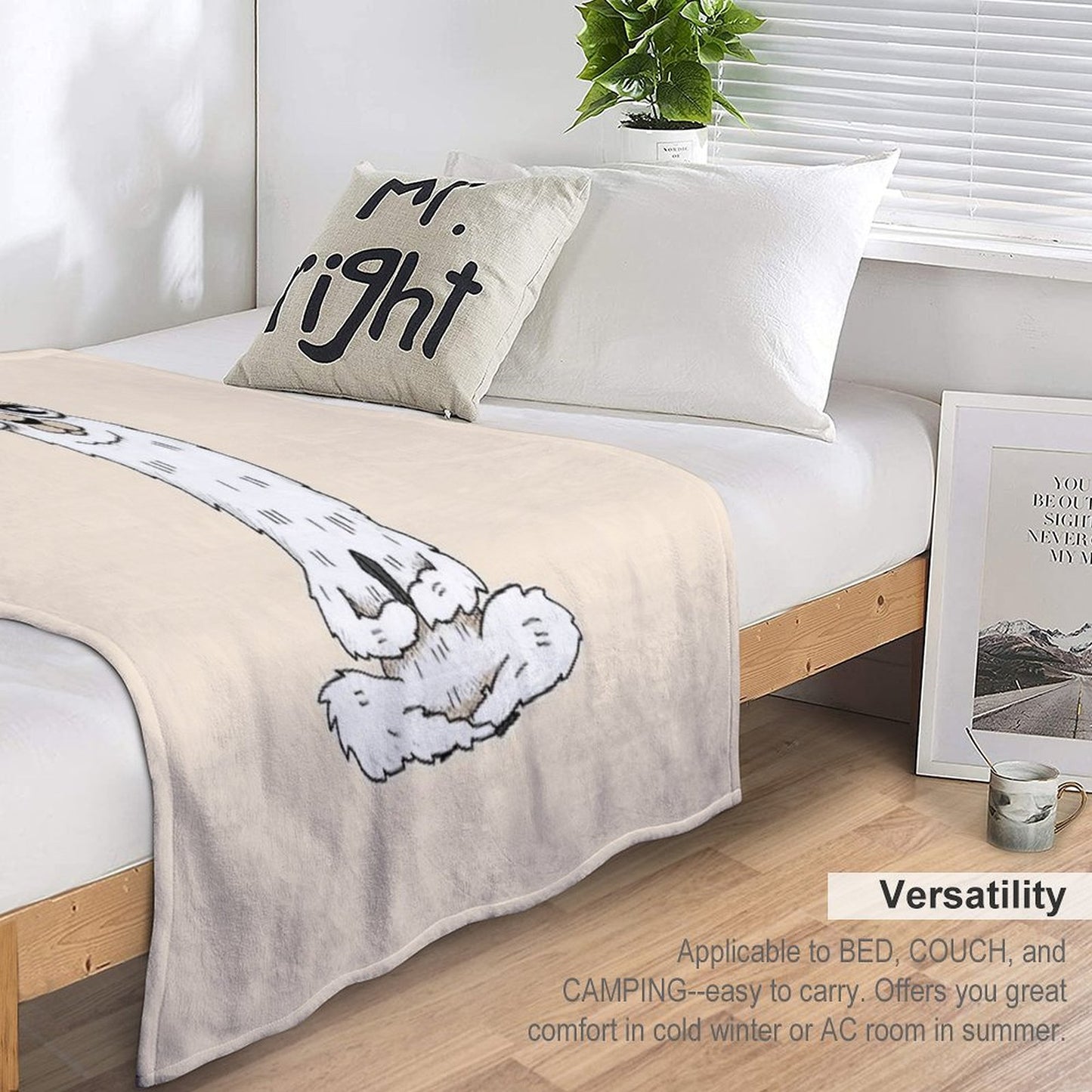 Llama Yoga Pose with Llamaste Throw Blanket