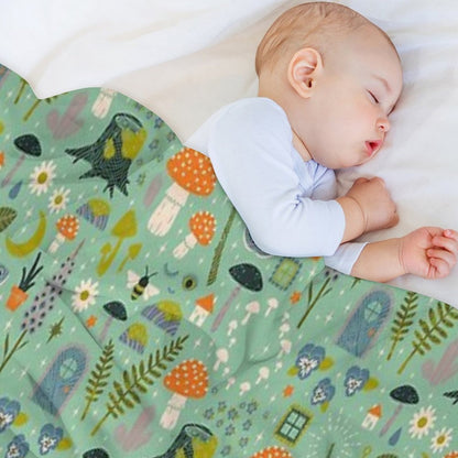 Fairy Garden Throw Blanket