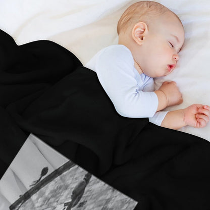 Gothic Quarter in Barcelona Spain Travel Black And White Throw Blanket