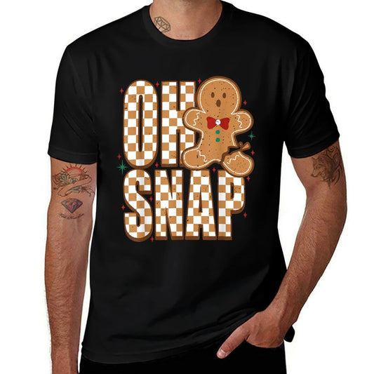 Oh Snap Gingerbread Man Funny Christmas Xmas Men Women Kids  Soft T-Shirt