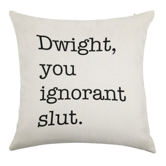 Dwight The Office Quote Linen Throw Pillow Cover