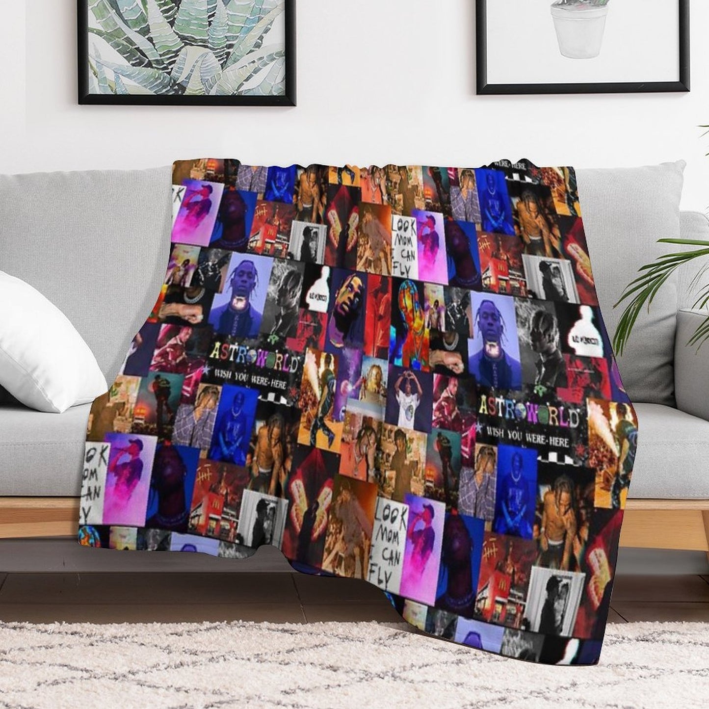 La Flame Collage Throw Blanket