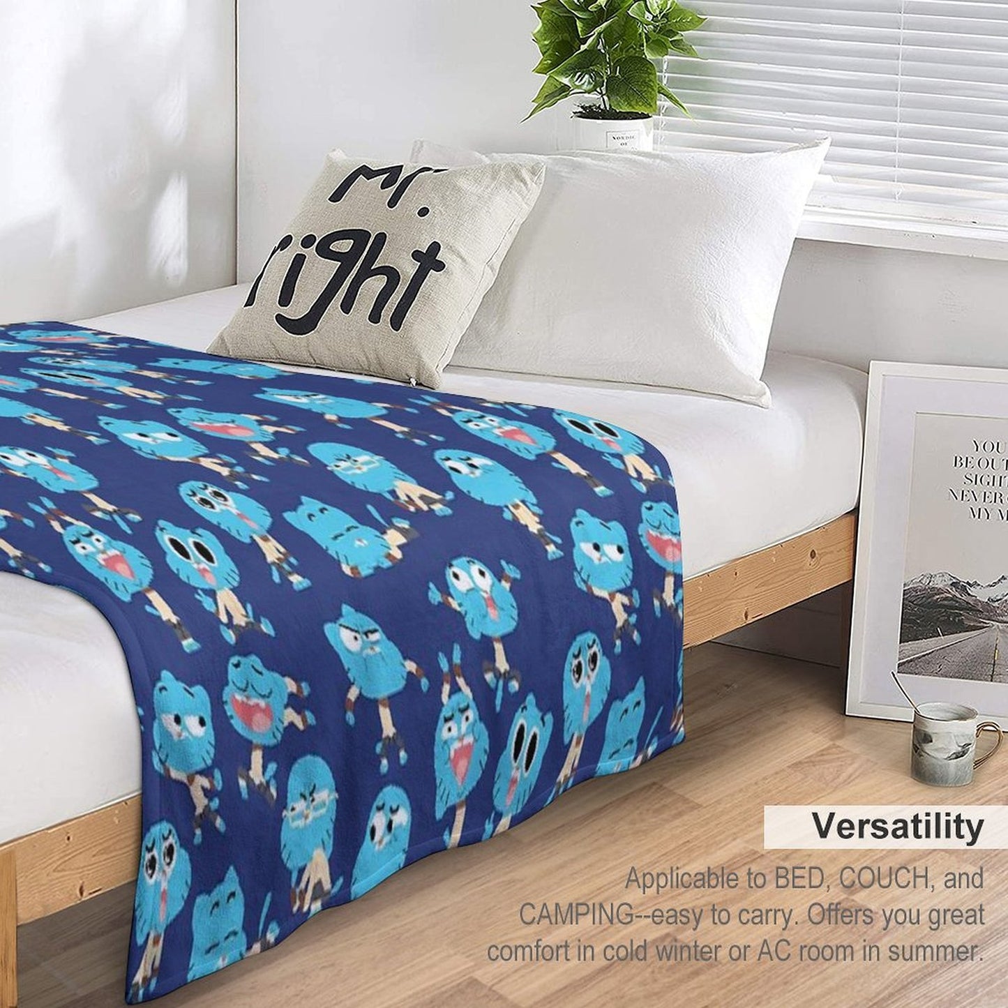 Gumball Pixel Art - Pattern Throw Blanket