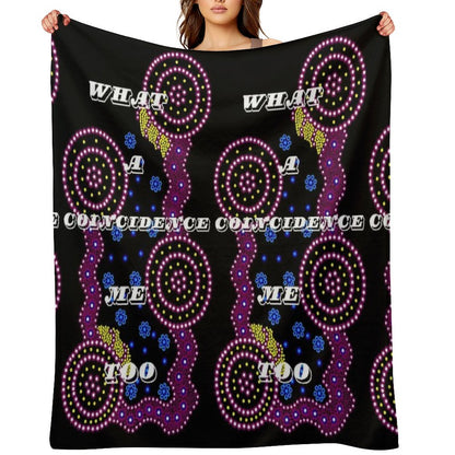 Indigenous Dot Painting Design (What A Coincidence Me Too) Throw Blanket