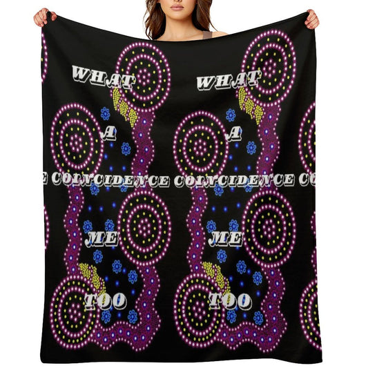 Indigenous Dot Painting Design (What A Coincidence Me Too) Throw Blanket