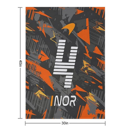 Lando Norris 4 - Abstract Design Throw Blanket
