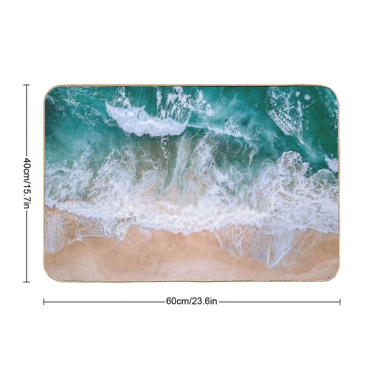 Blue Ocean Waves Australia Bath Mat