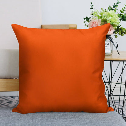SOLID PLAIN INTERNATIONAL ORANGE -OVER 100 SHADES OF ORANGE ON OZCUSHIONS Linen Throw Pillow Cover