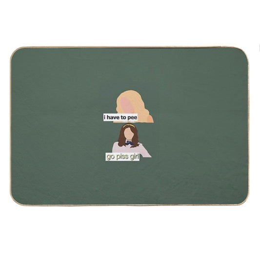 Go Piss Girl (green) Bath Mat