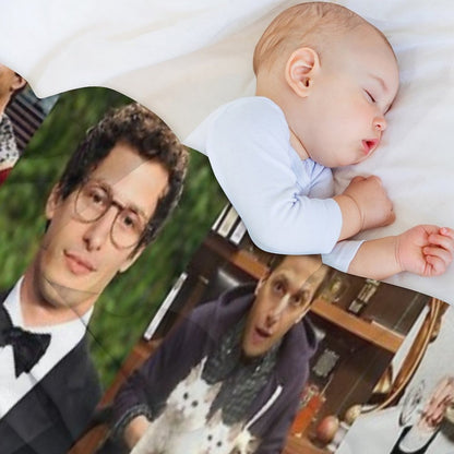 Andy Samberg (jake Peralta) Pic Collage Throw Blanket