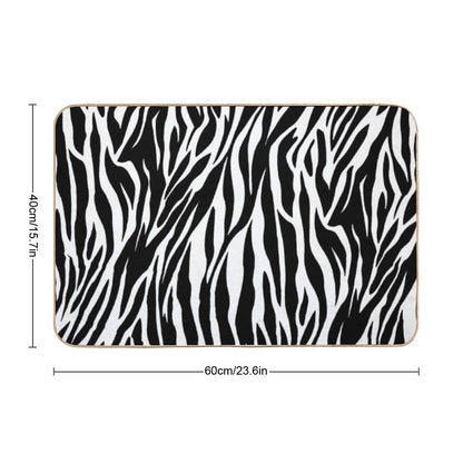 Beautiful Zebra Skin Bath Mat
