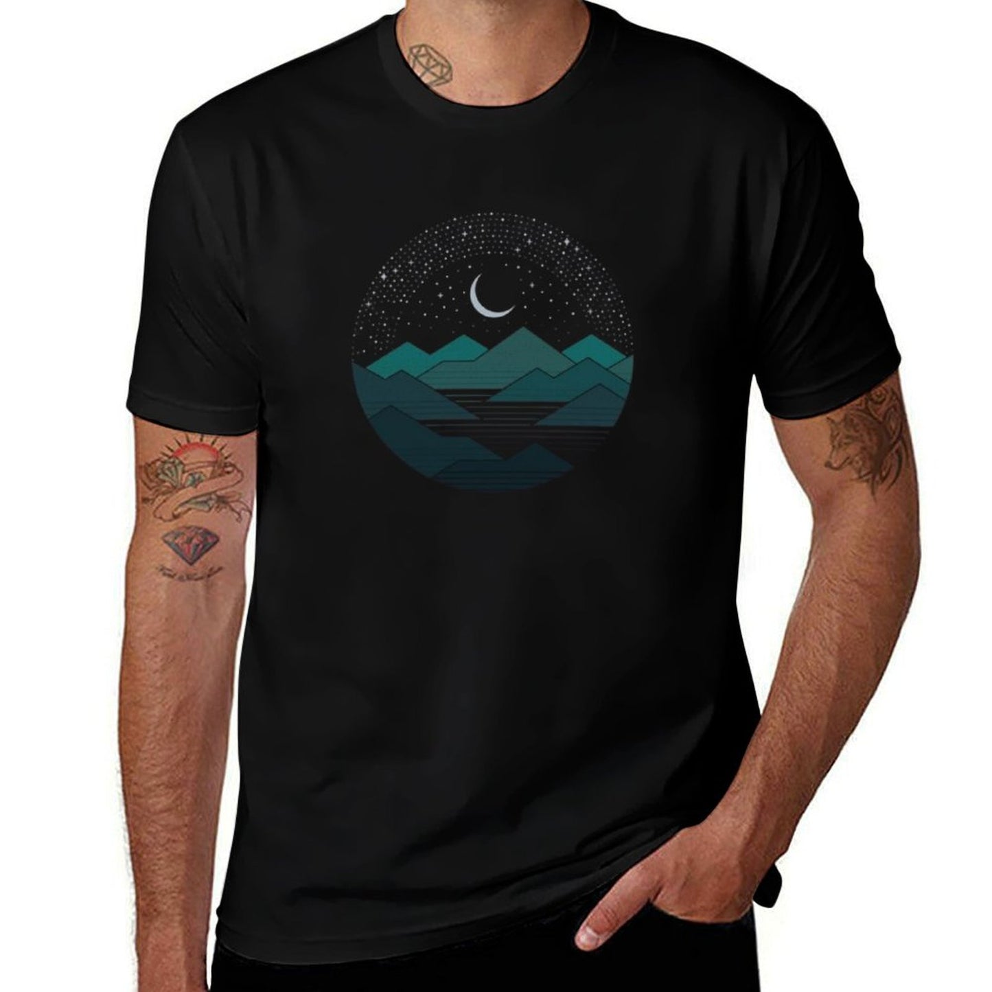 Between The Mountains And The Stars  Graphic-printed T-Shirt
